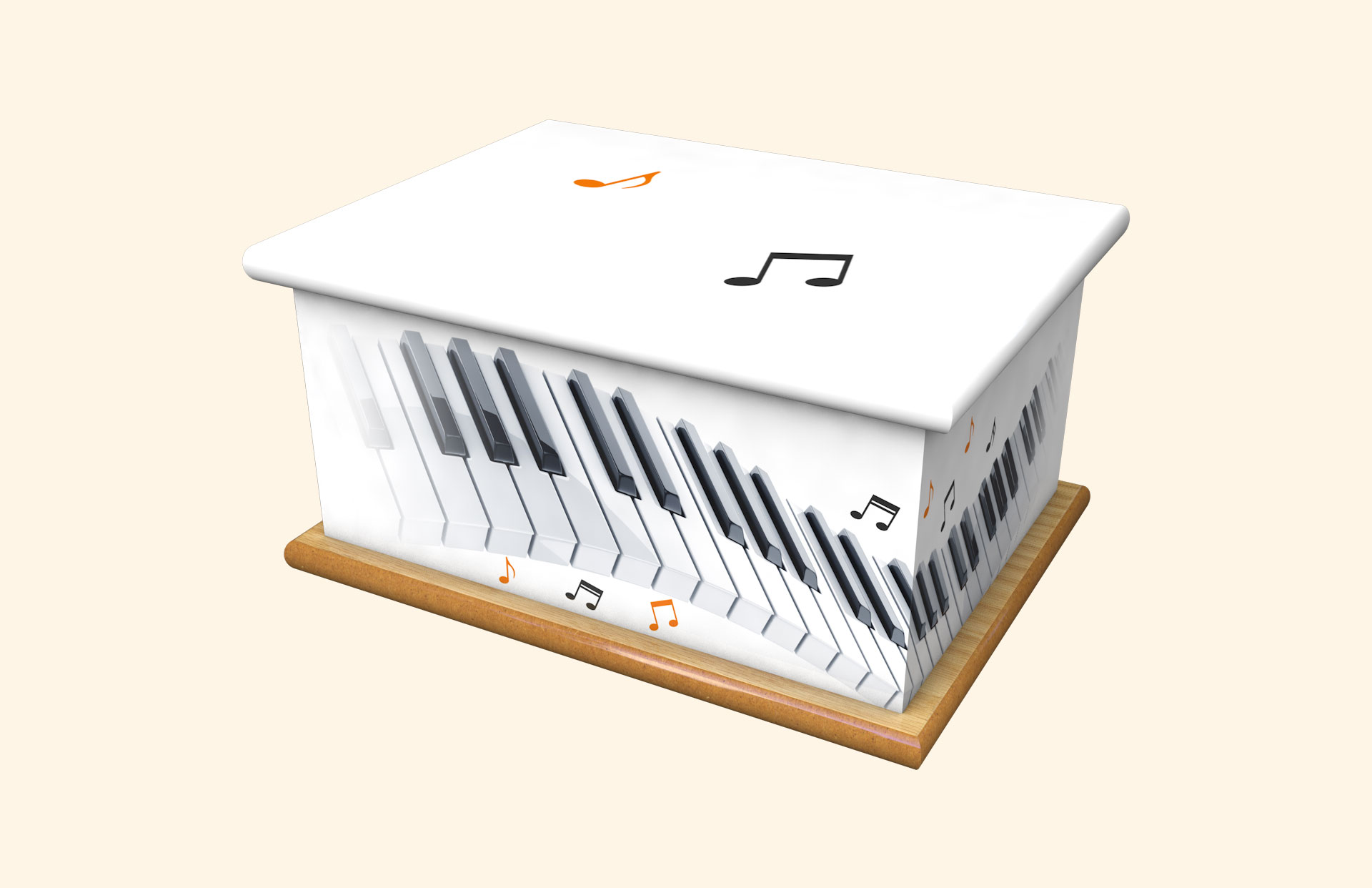 Twinkling Keys adult ashes casket